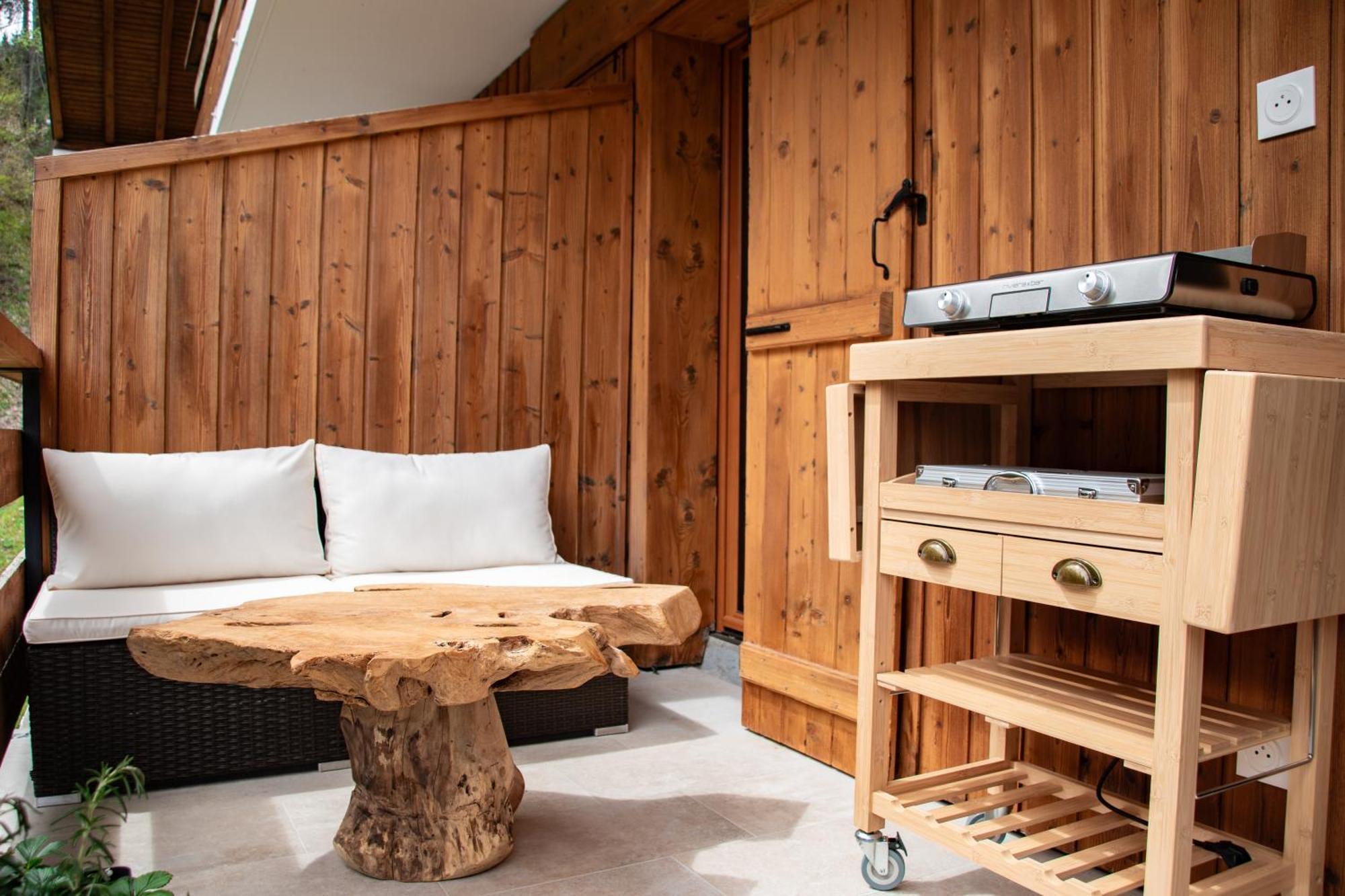 Studio Cabine Au Loup Blanc Avec Vue Mont Blanc Saint-Gervais-les-Bains Exterior foto