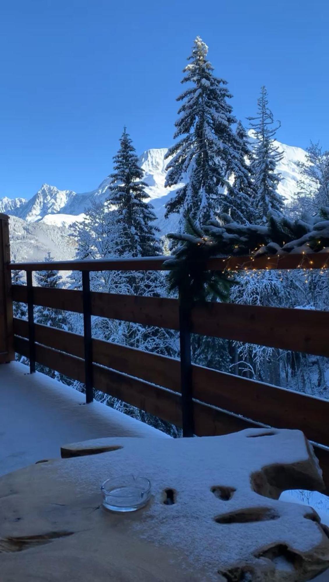 Studio Cabine Au Loup Blanc Avec Vue Mont Blanc Saint-Gervais-les-Bains Exterior foto